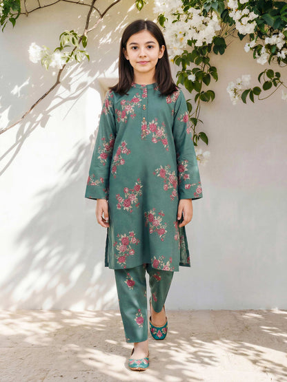 2 Piece Lawn Slub Suit (Pret)