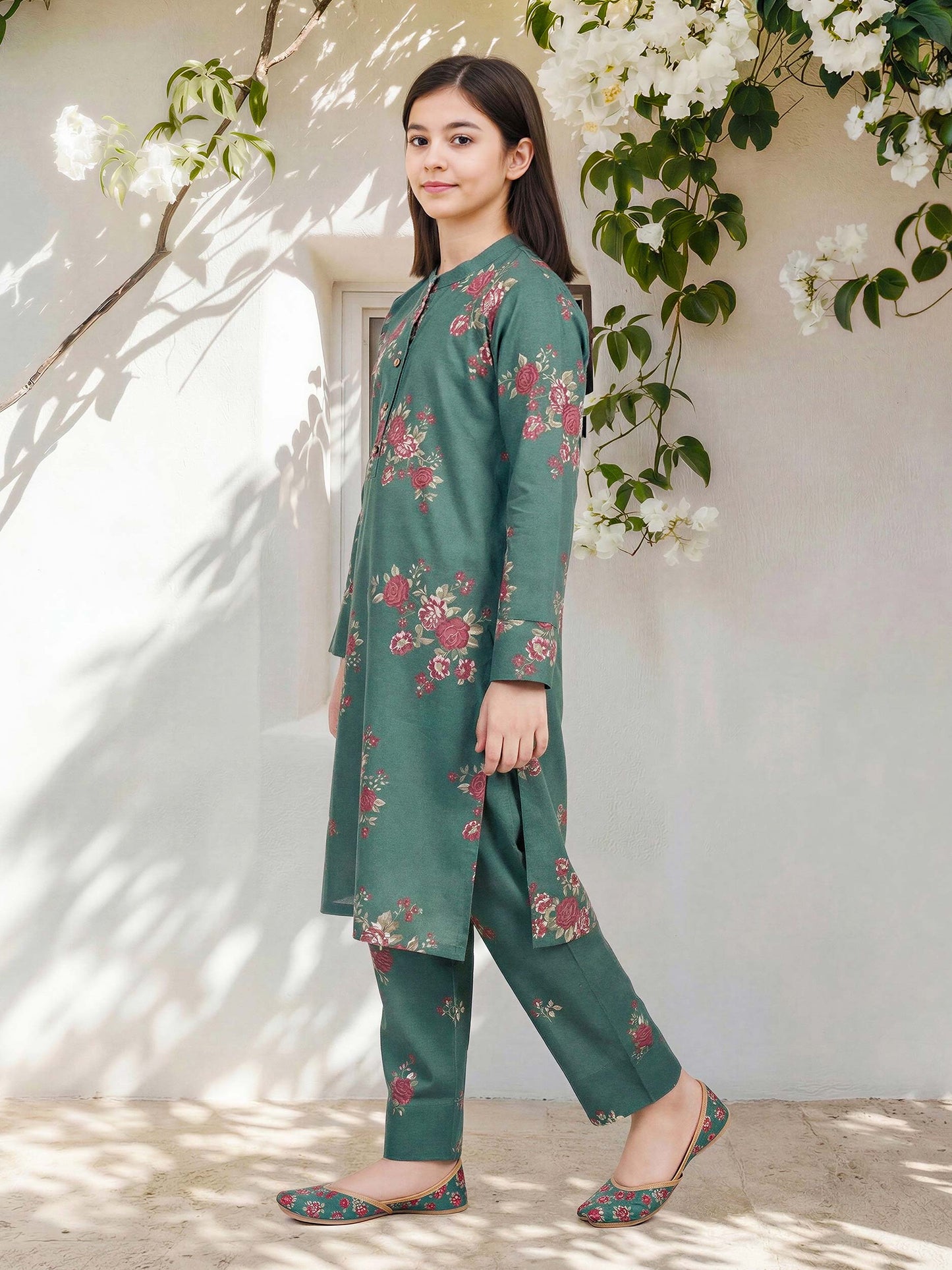 2 Piece Lawn Slub Suit (Pret)