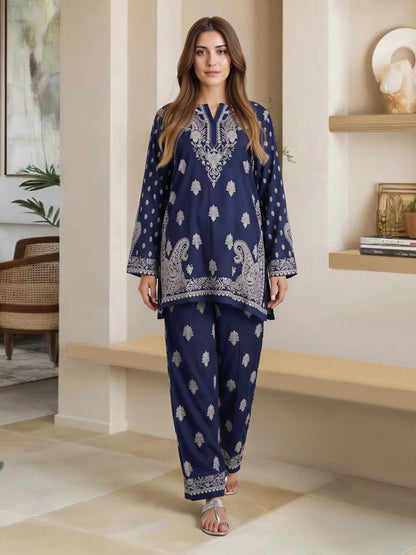 Viscose Co-ord Set- Embroidered
