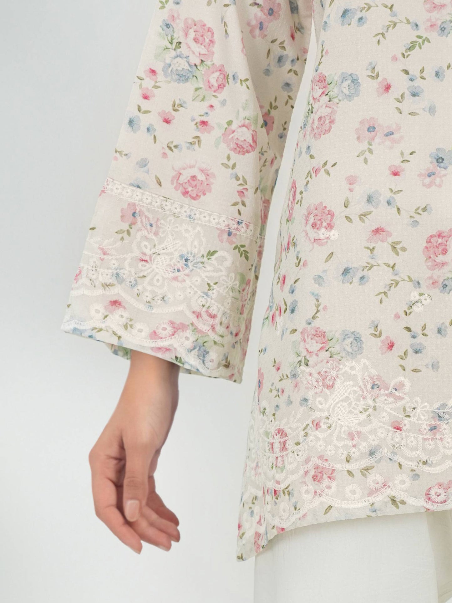 Lawn Texture Kurti- Embroidered (Pret)