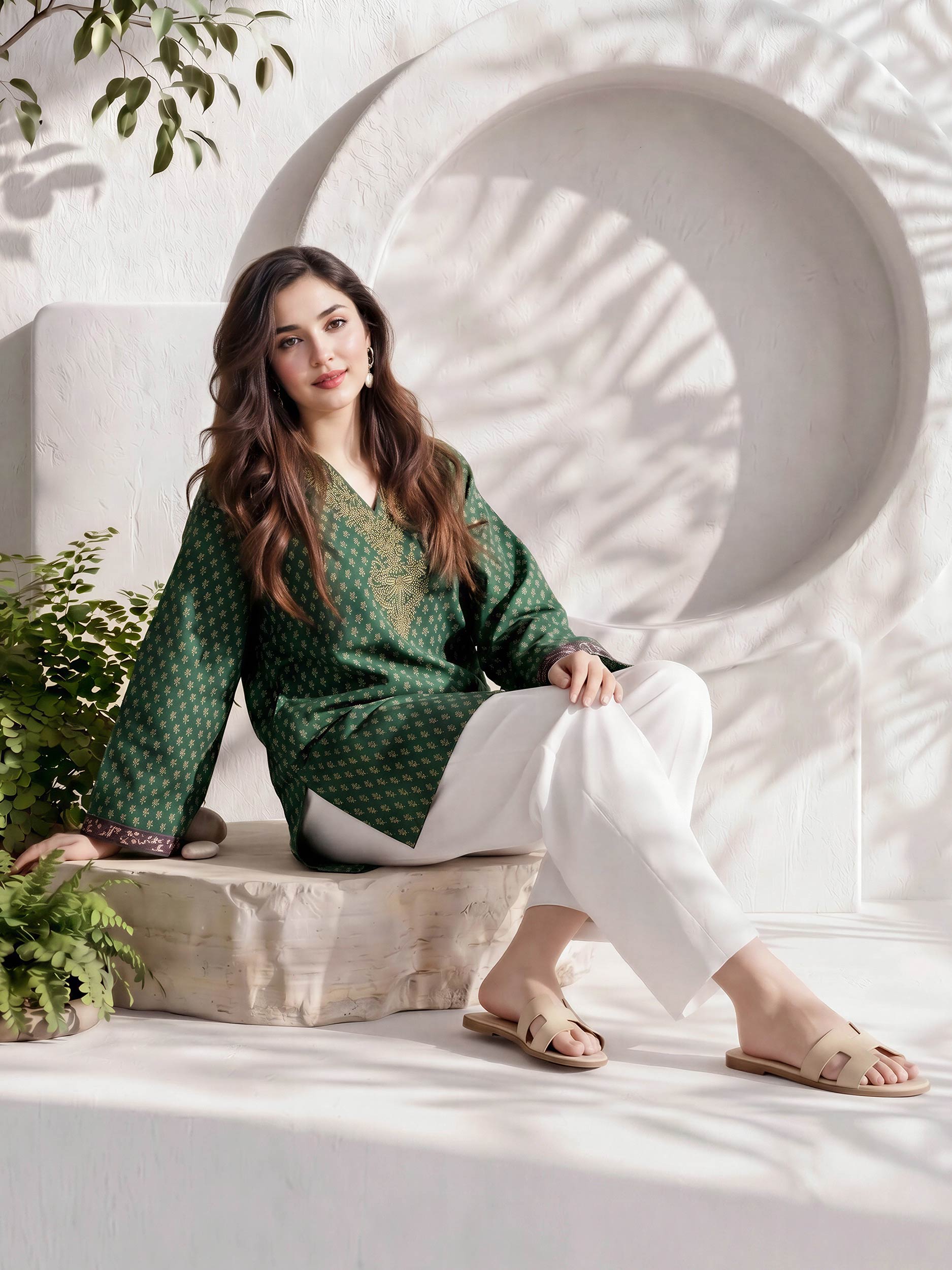 Lawn Kurti- Embroidered (Pret)