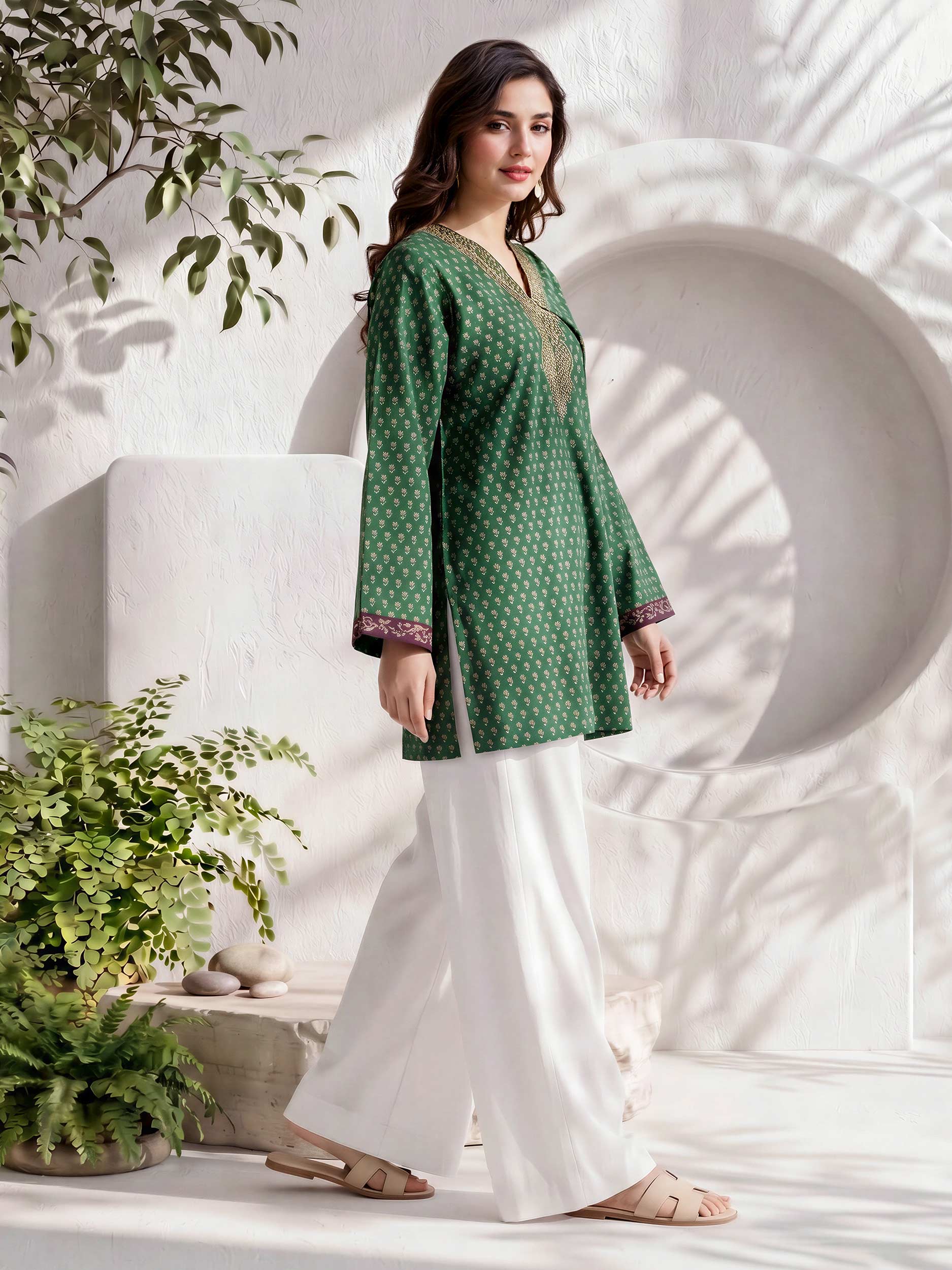 Lawn Kurti- Embroidered (Pret)