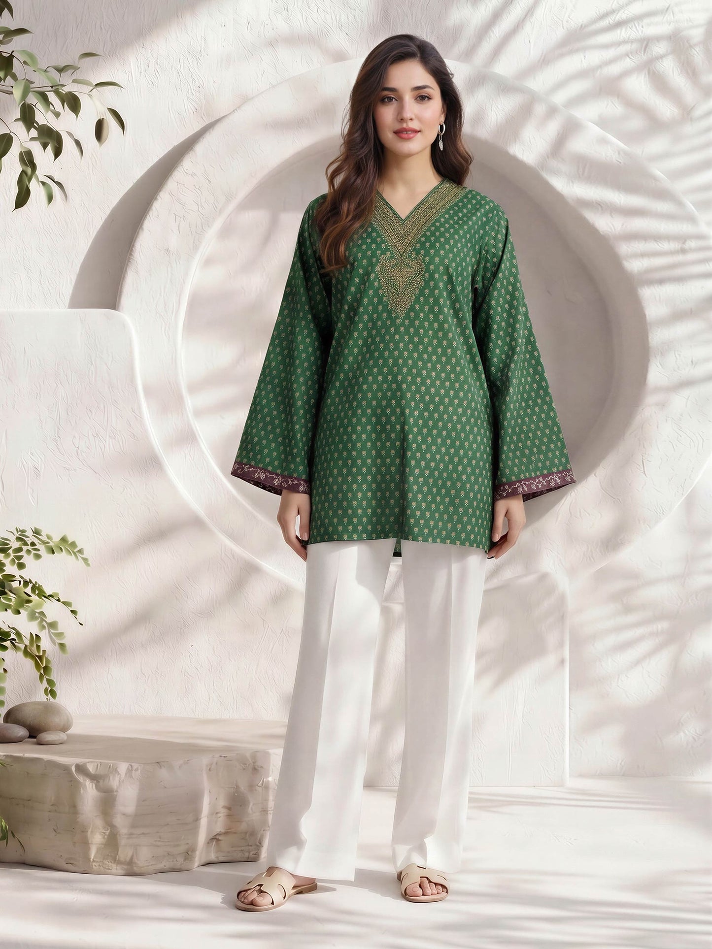 Lawn Kurti- Embroidered (Pret)