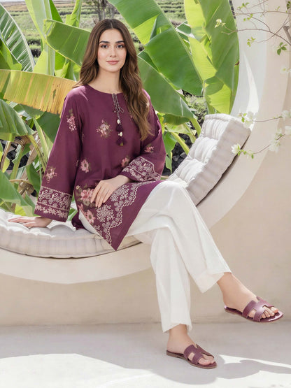 Lawn Slub Kurti (Pret)
