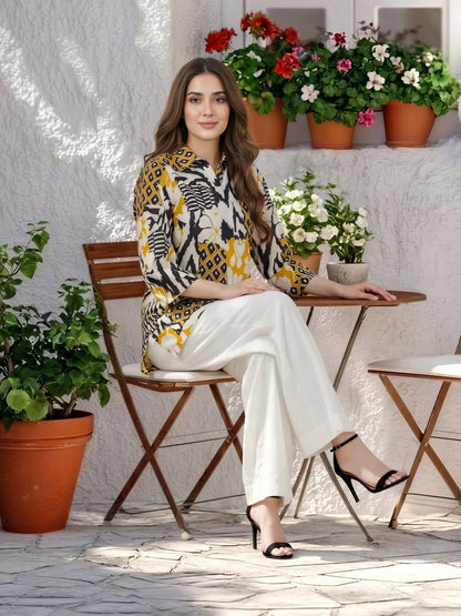 Lawn Slub Kurti (Pret)