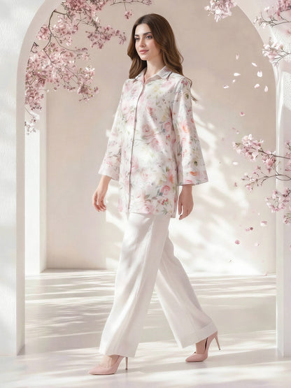 Lawn Slub Kurti- Embroidered (Pret)