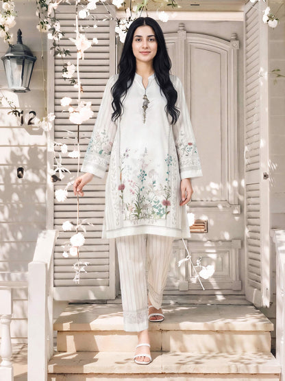 2 Piece Silk Suit- Embellished (Pret)