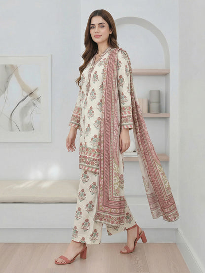 3 Piece Silk Suit- (Pret)