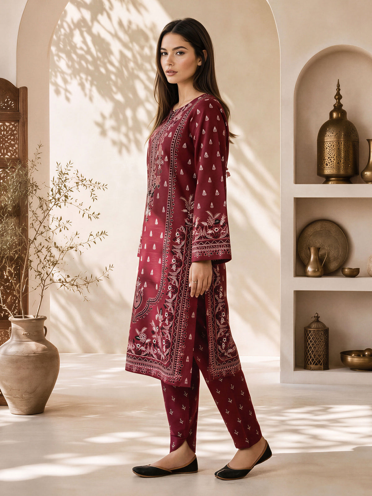 2 Piece Slub Khaddar Suit (Pret)