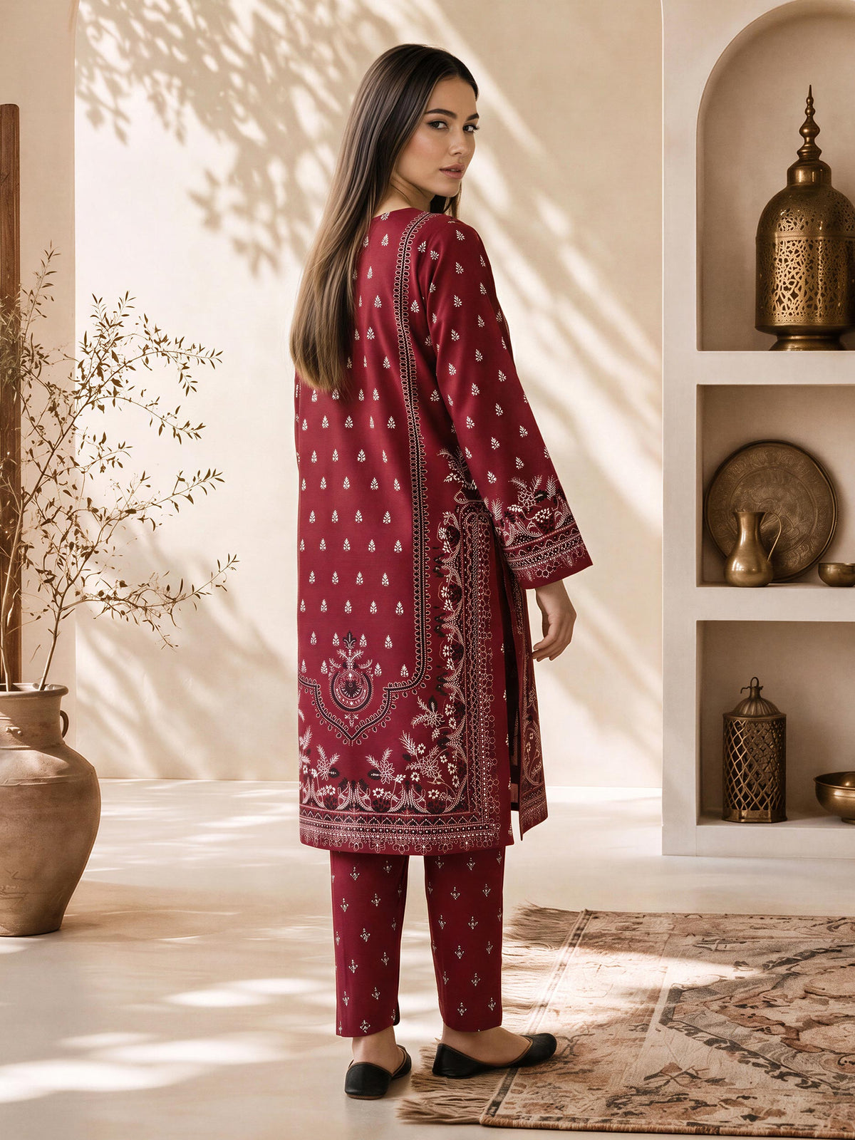 2 Piece Slub Khaddar Suit (Pret)