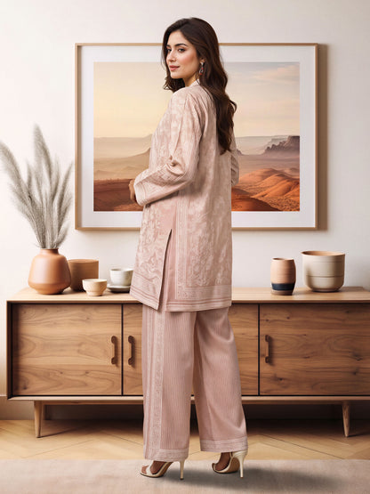 2 Piece Silk Suit- Embroidered (Pret)