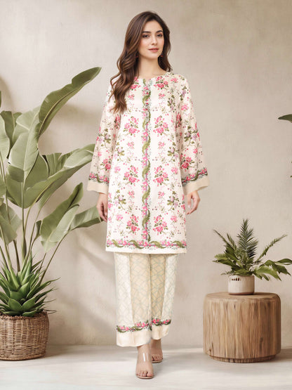 2 Piece Silk Suit- Embellished (Pret)