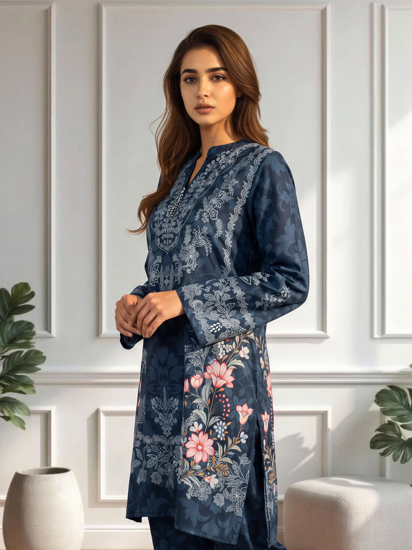 2 Piece Silk Suit (Pret)
