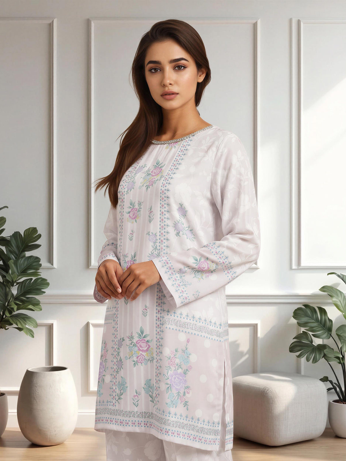 Silk Co-ord Set- Embellished