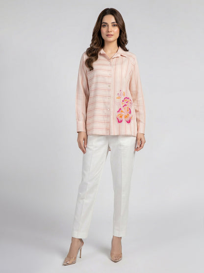 Yarn Dyed Kurti- Embroidered (Pret)