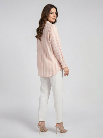 Yarn Dyed Kurti- Embroidered (Pret)