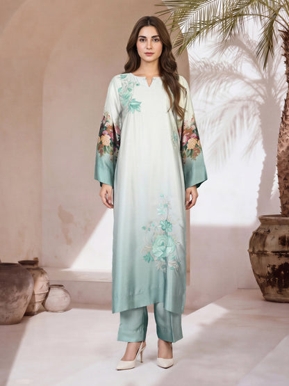 2 Piece Silk Suit- Embroidered (Pret)