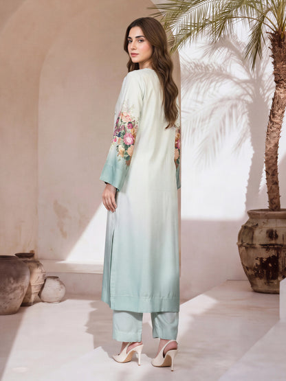 2 Piece Silk Suit- Embroidered (Pret)
