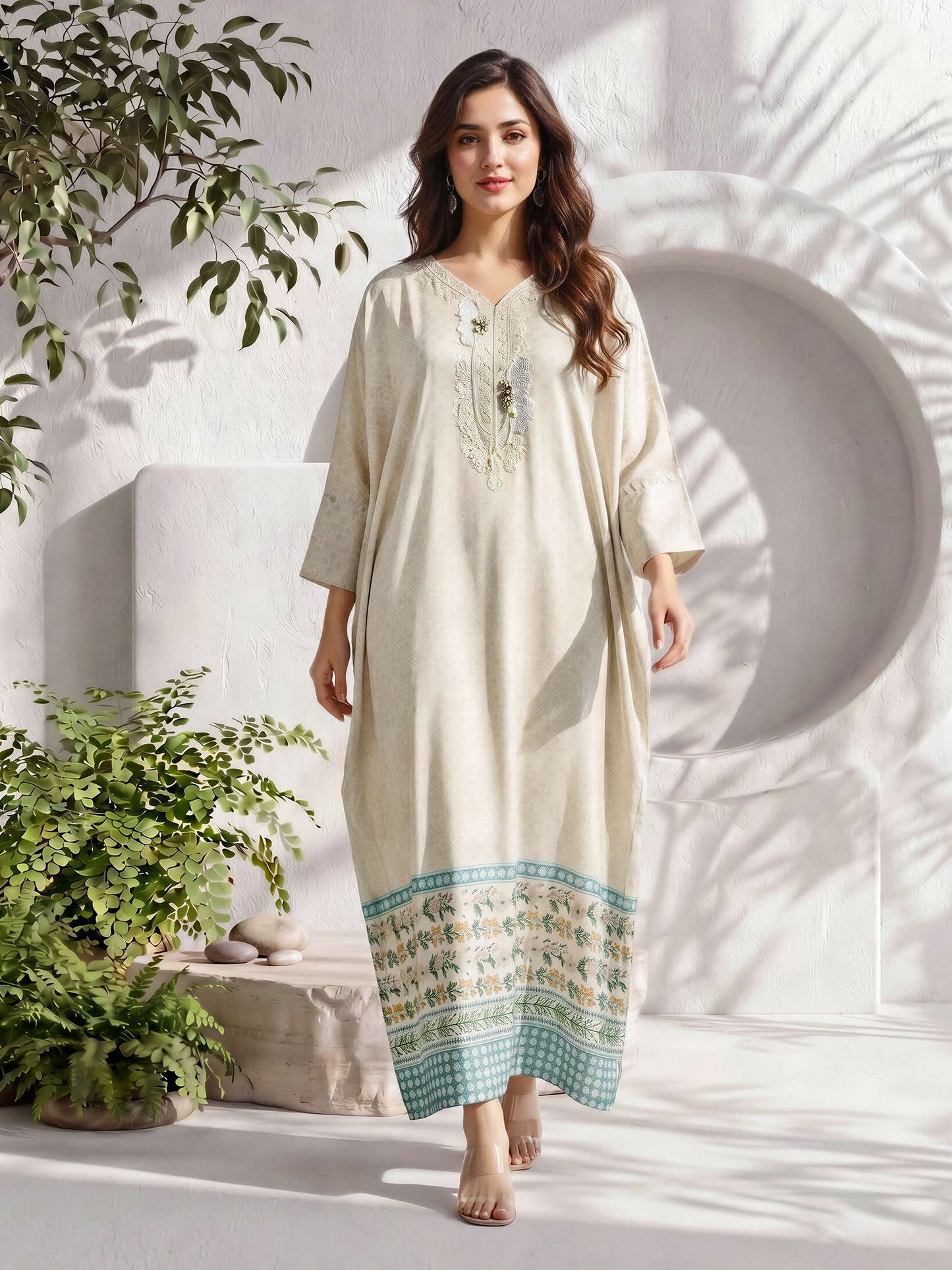 2 Piece Silk Suit- Embellished (Pret)