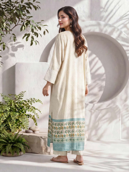 2 Piece Silk Suit- Embellished (Pret)