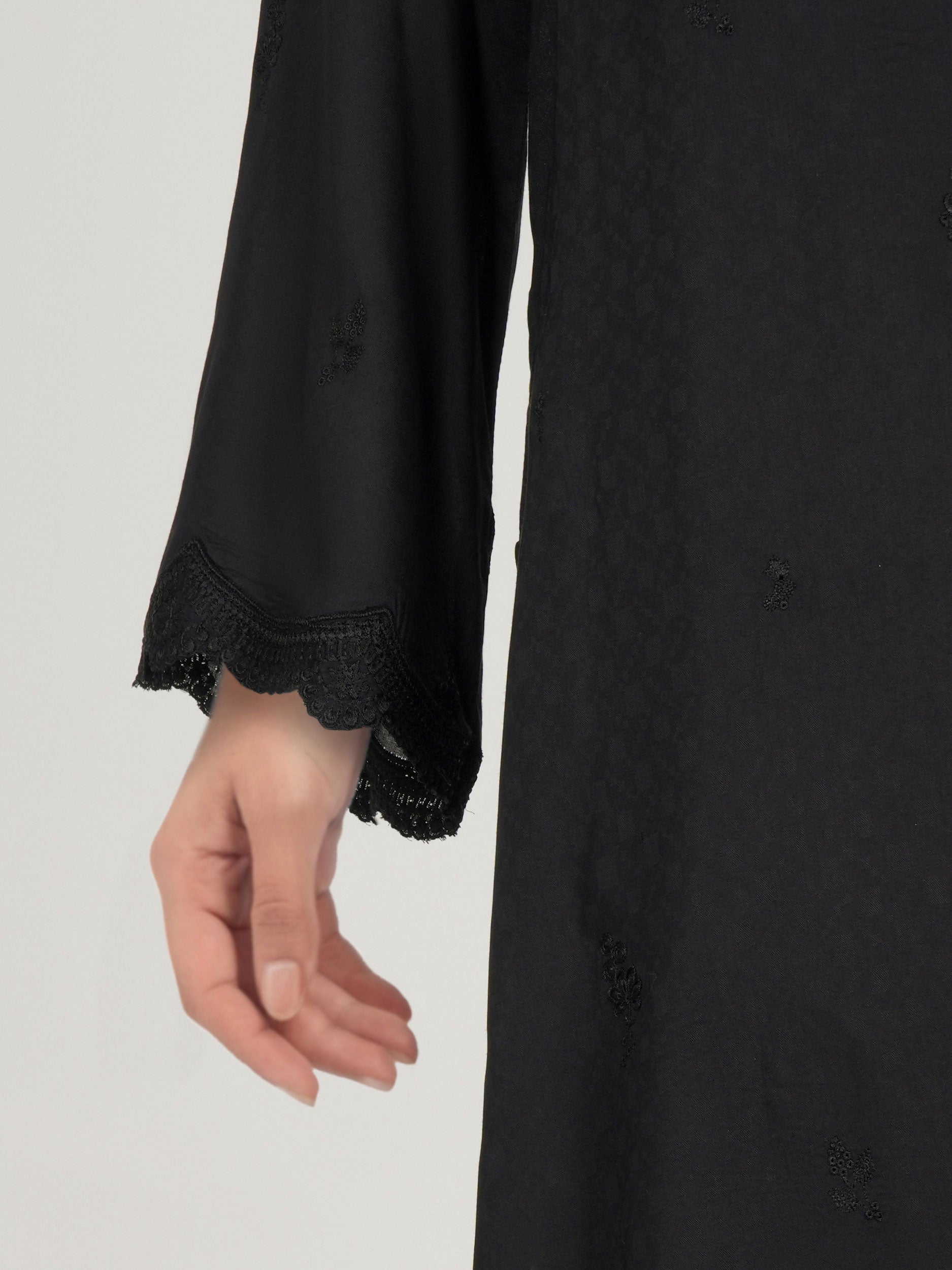 Self Jacquard Shirt- Embroidered (Pret)