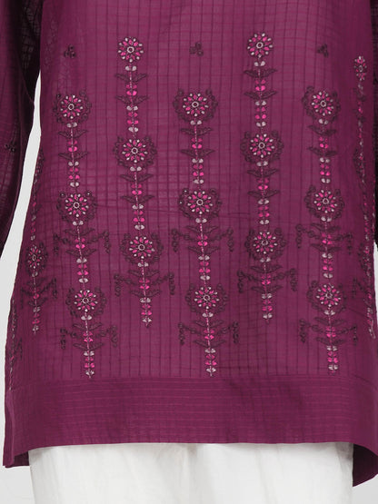 Lawn Texture Kurti- Embroidered (Pret)