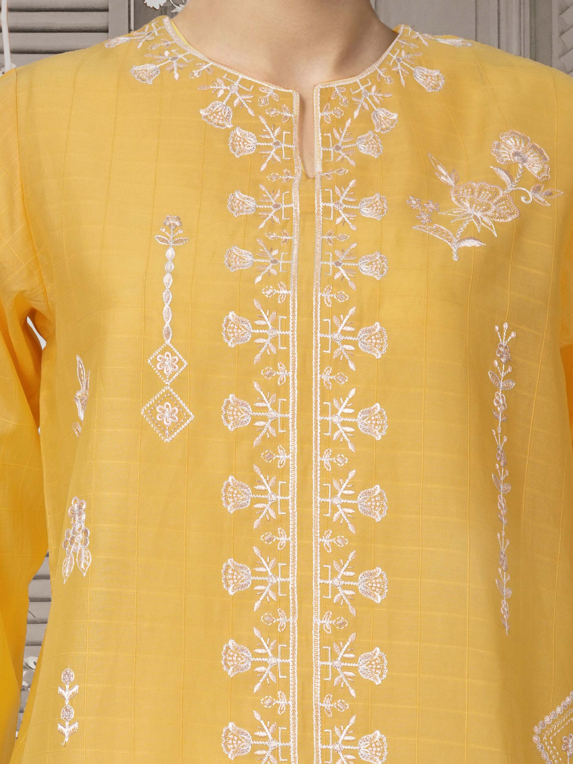Lawn Texture Kurti- Embroidered (Pret)