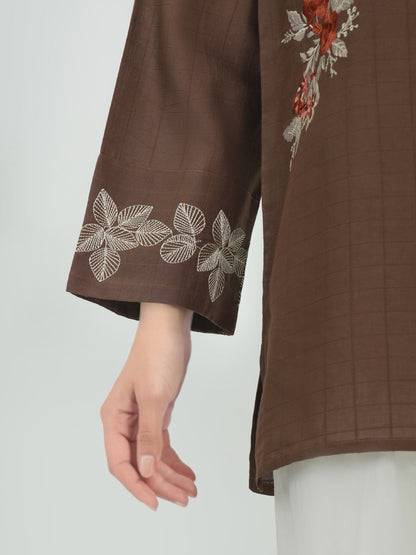 Lawn Texture Kurti- Embroidered (Pret)