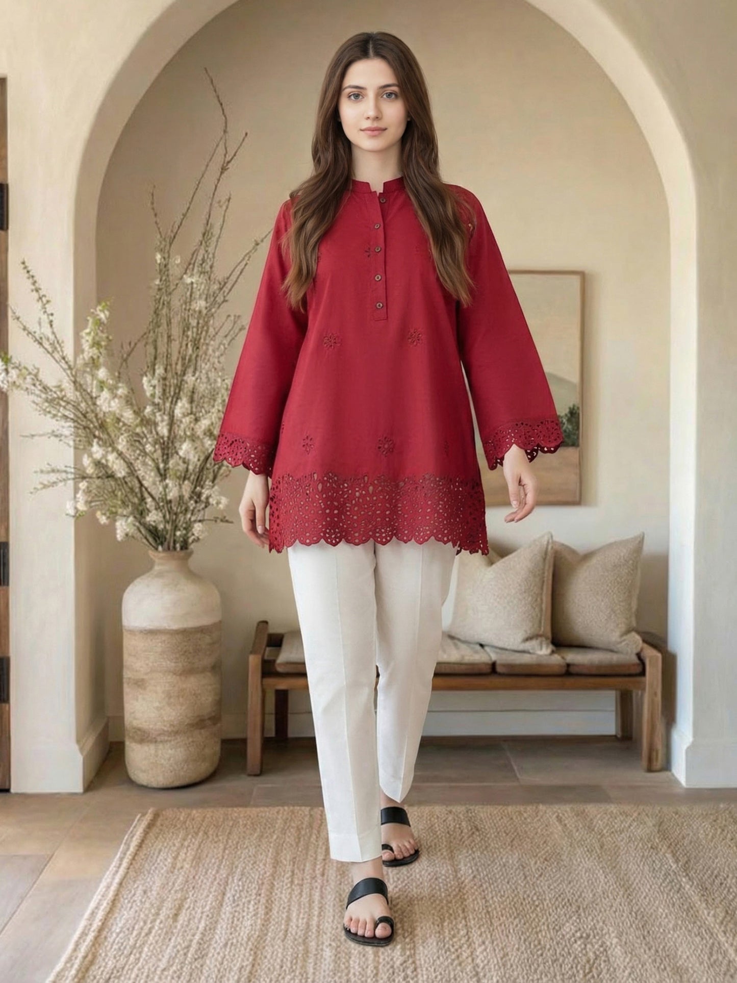 Lawn Kurti- Embroidered ( Pret)