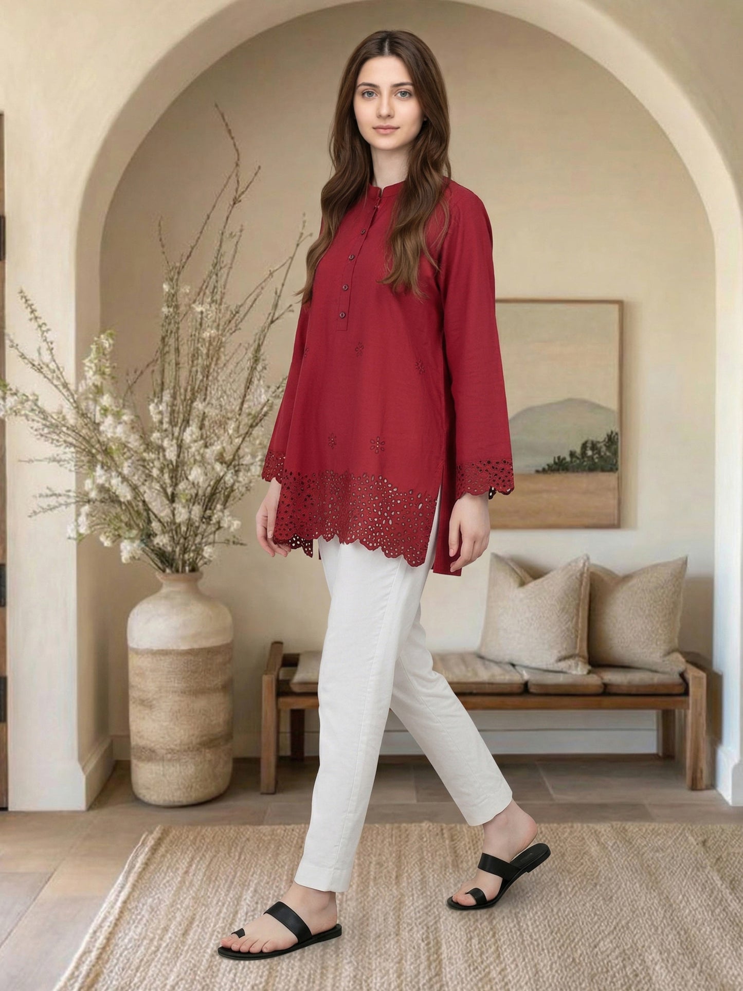 Lawn Kurti- Embroidered ( Pret)