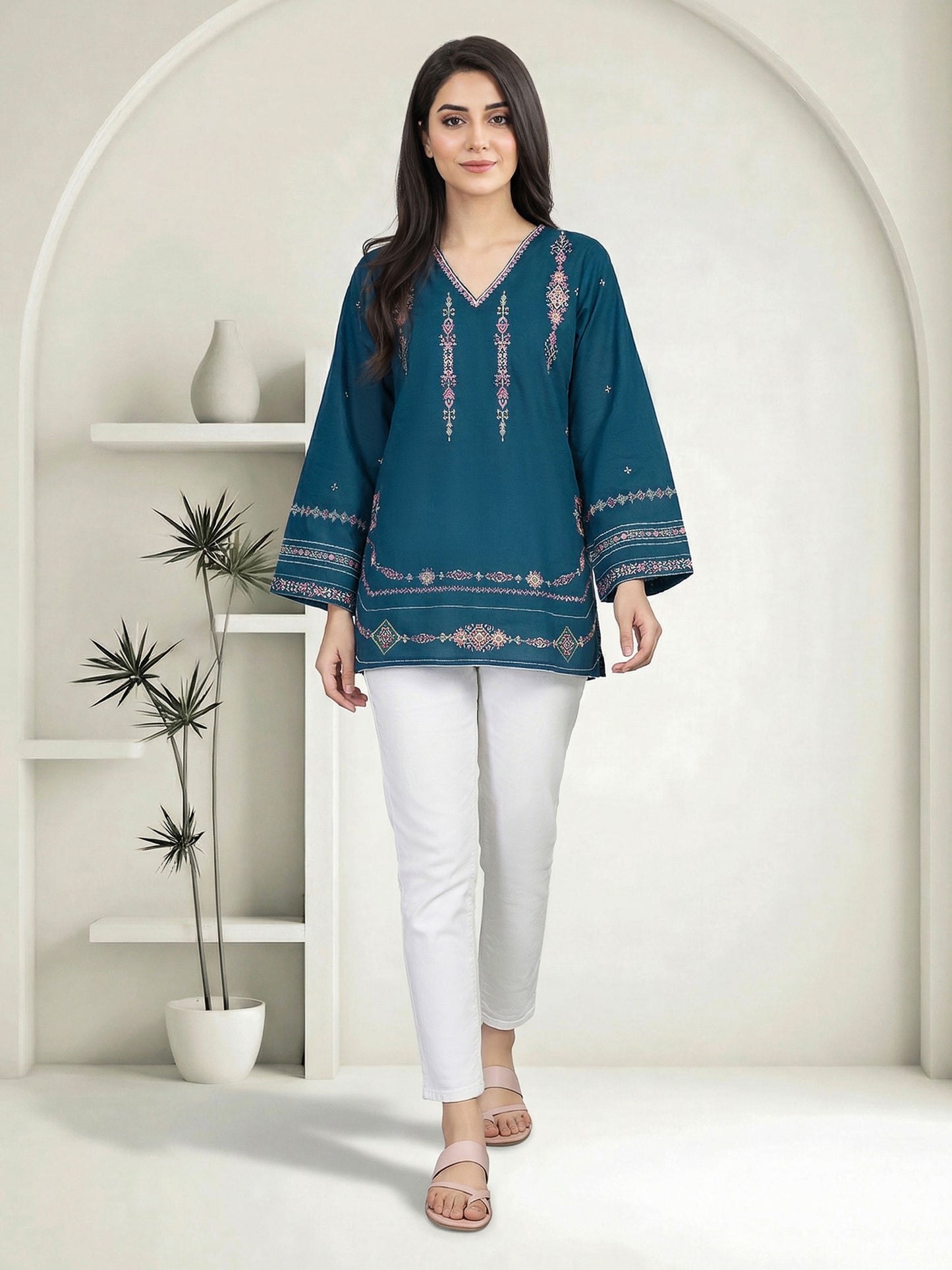 Lawn Kurti- Embroidered (Pret)