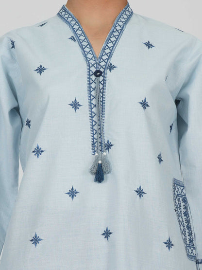 Yarn Dyed Kurti- Embroidered (Pret)