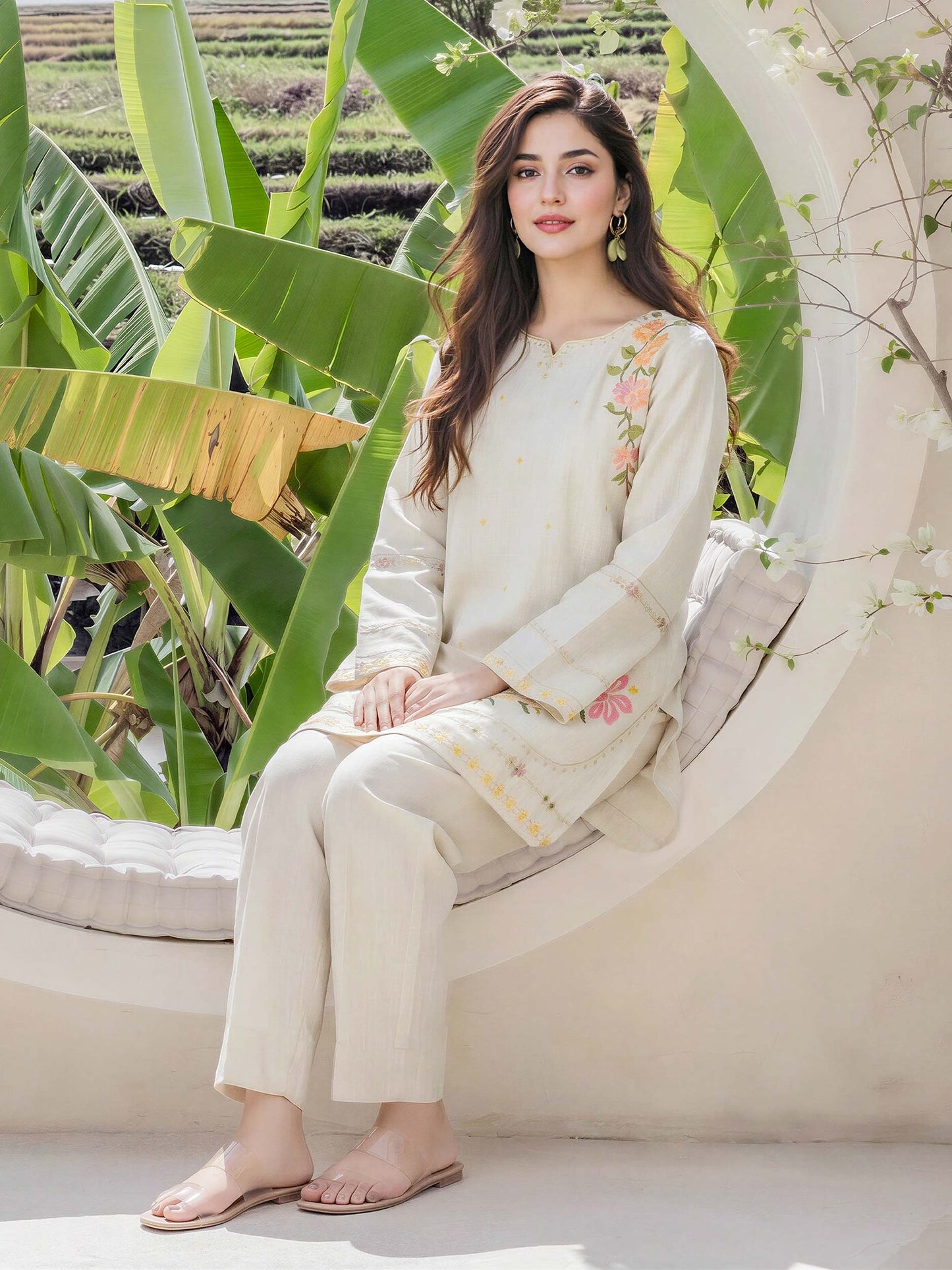 Yarn Dyed Kurti- Embroidered (Pret)
