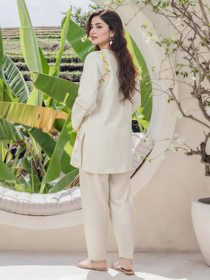 Yarn Dyed Kurti- Embroidered (Pret)