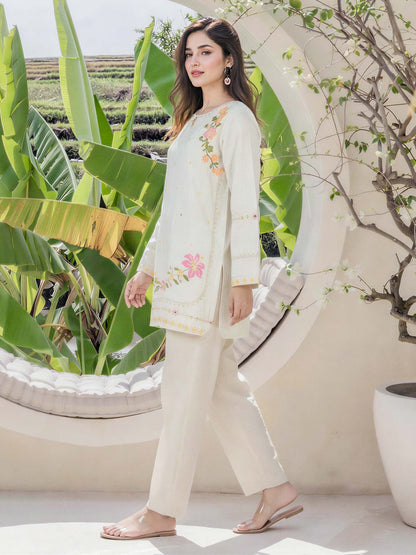 Yarn Dyed Kurti- Embroidered (Pret)