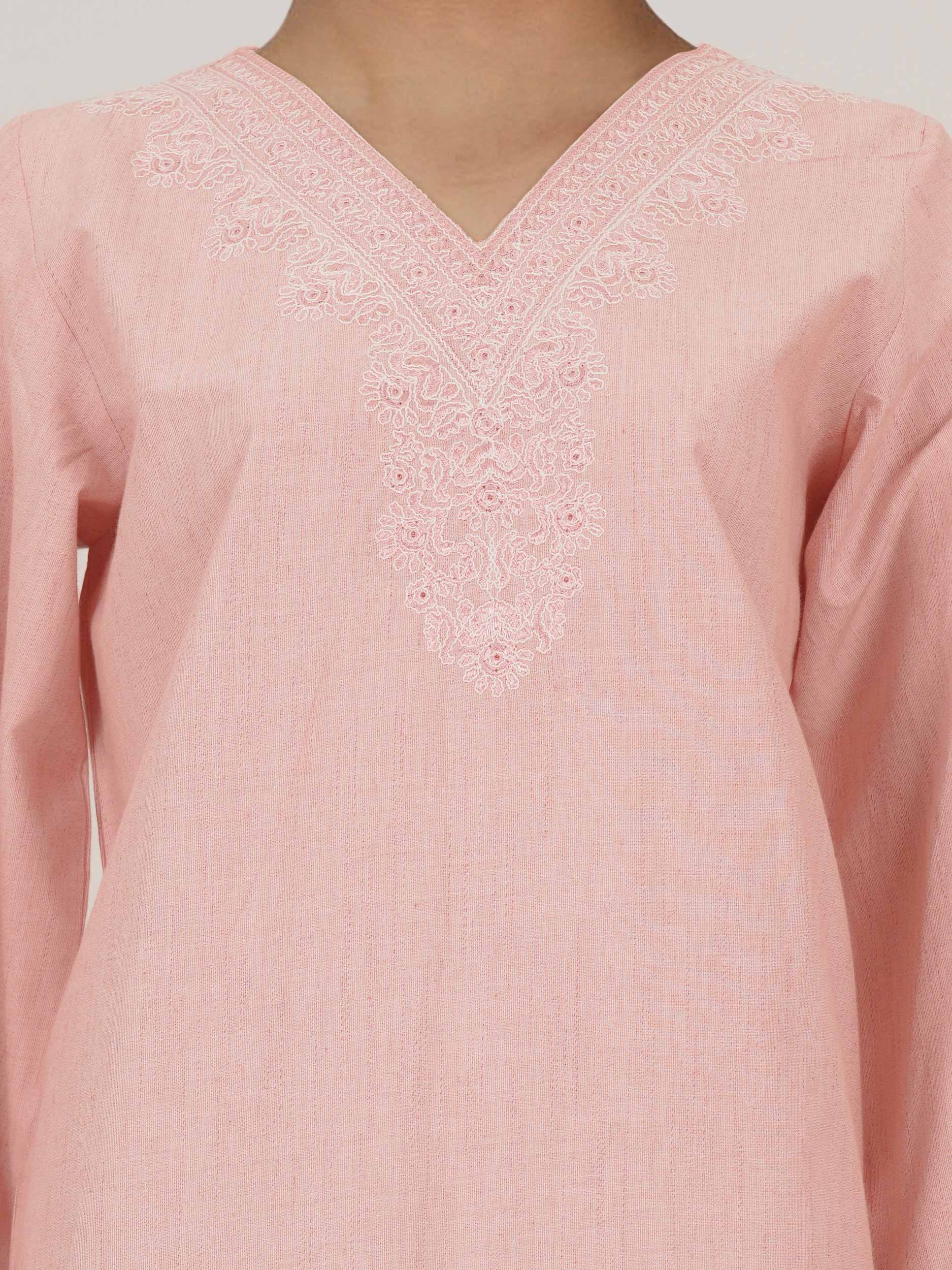 Yarn Dyed Kurti- Embroidered