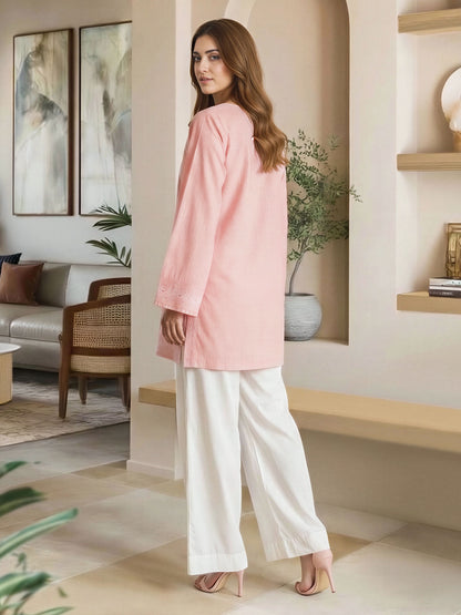 Yarn Dyed Kurti- Embroidered