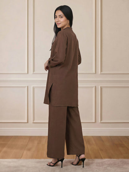 2 Piece Jacquard Yarn Dyed Suit (Pret)