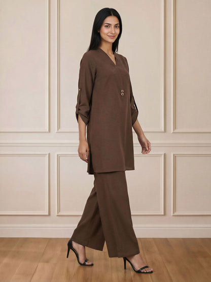2 Piece Jacquard Yarn Dyed Suit (Pret)