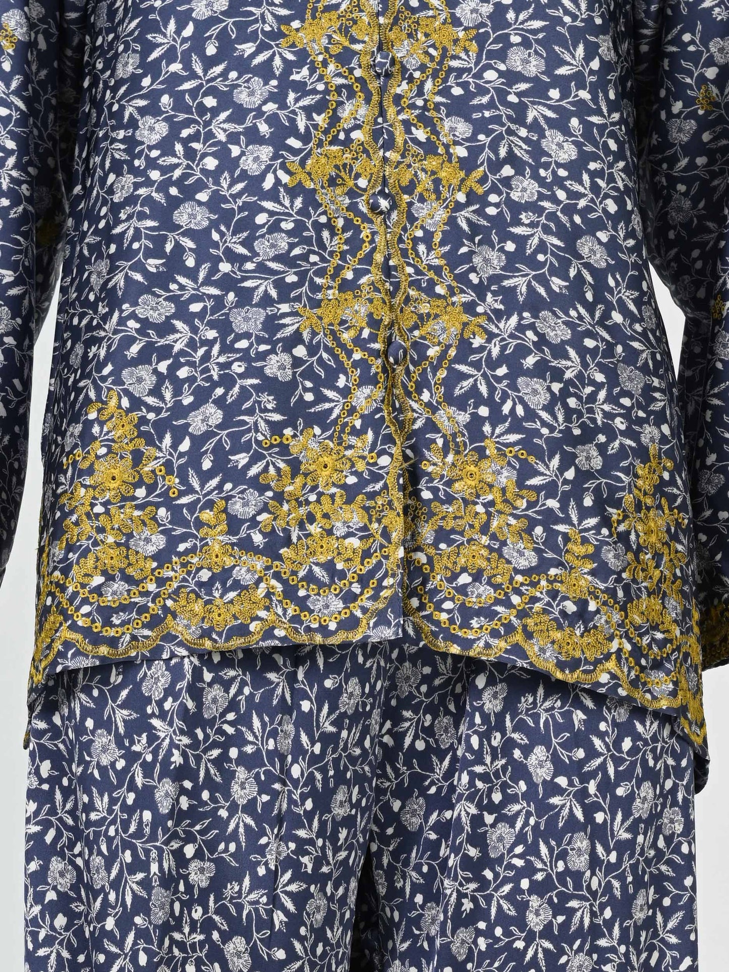 Silk Co-ord Set- Embroidered