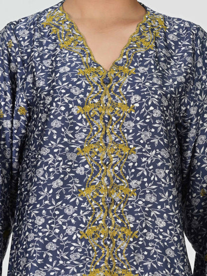 Silk Co-ord Set- Embroidered