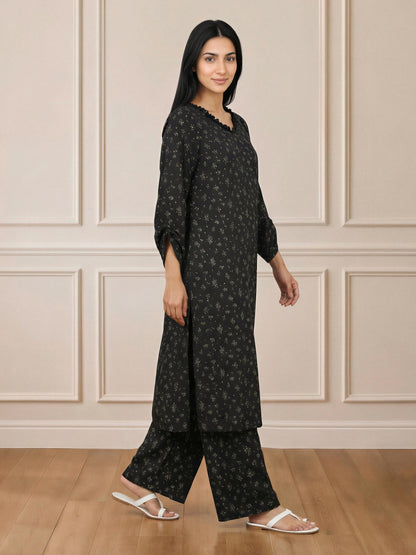 2 Piece Silk Suit- Embellished (Pret)