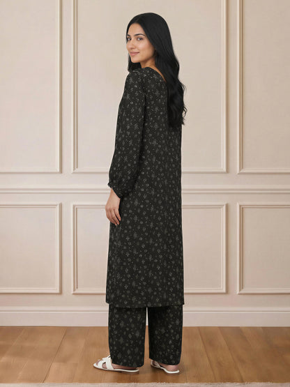 2 Piece Silk Suit- Embellished (Pret)