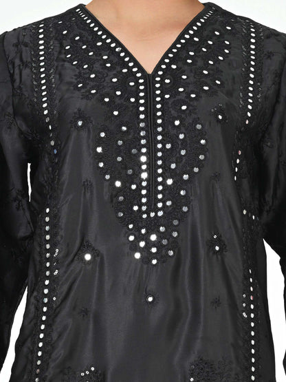 2 Piece Silk Suit- Embroidered (Pret)