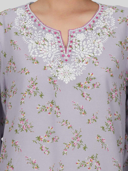 Viscose Kurti- Embroidered (Pret)