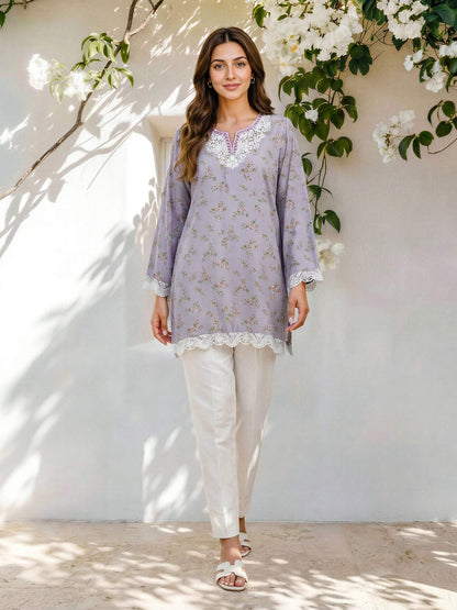 Viscose Kurti- Embroidered (Pret)
