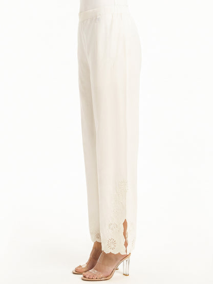 Cambric Trousers- Embroidered (Pret)