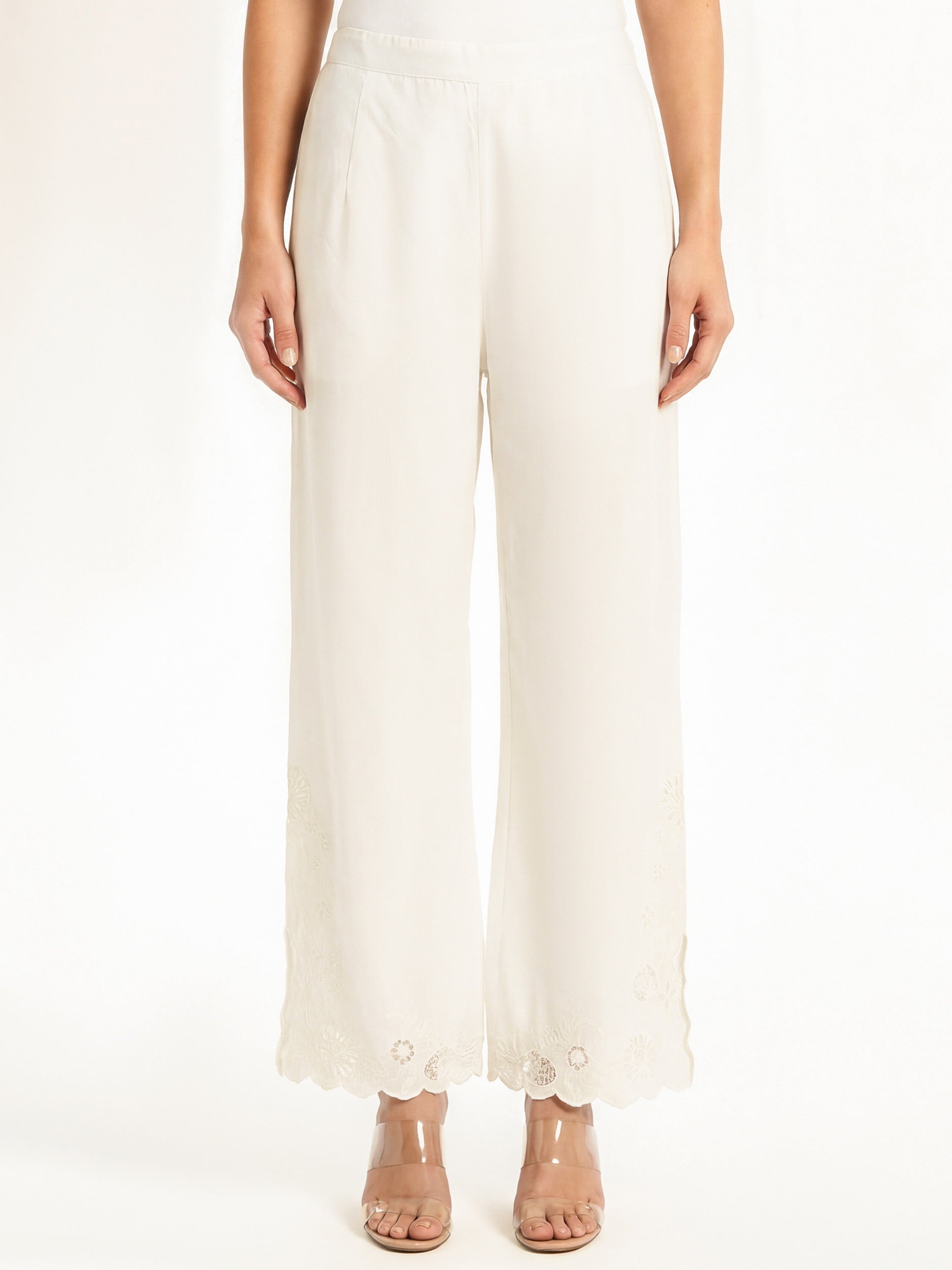 Cambric Trousers- Embroidered (Pret)