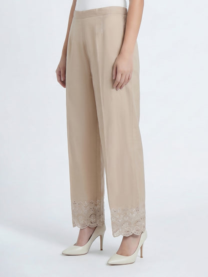 Cambric Trousers- Embroidered (Pret)