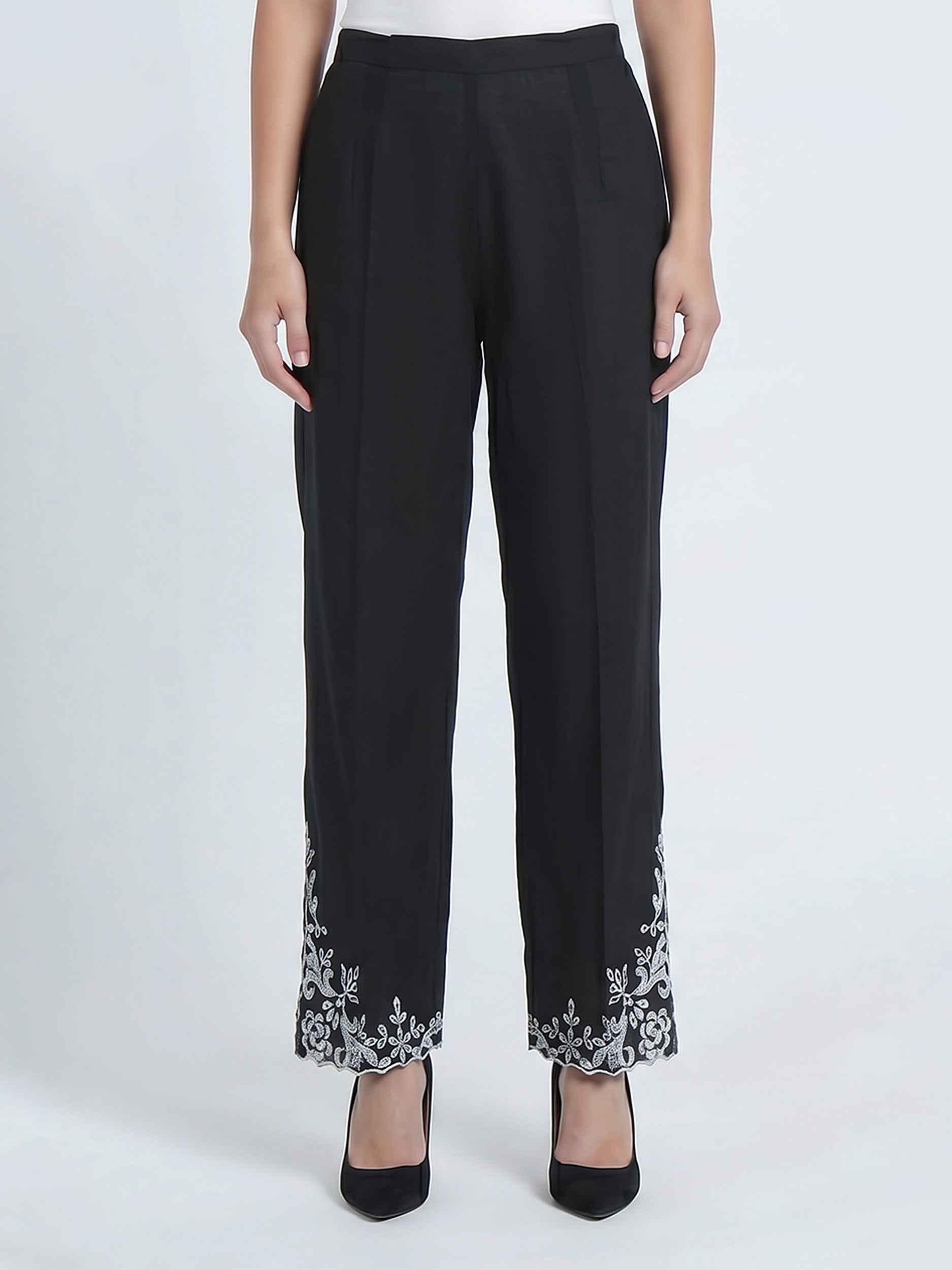 Cambric Trousers- Embroidered (Pret)